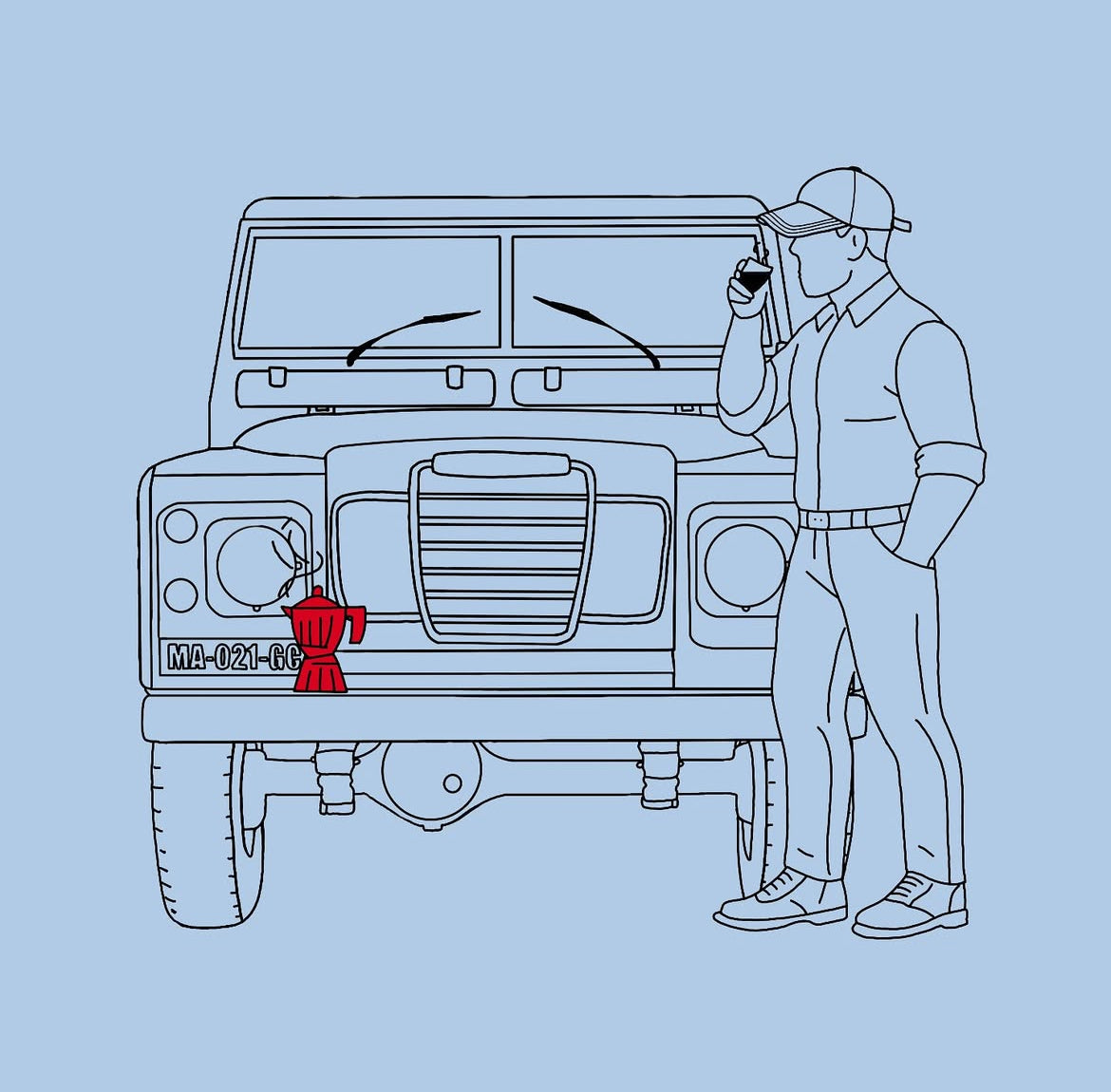 Illustration personnalisée de votre machine – Style Gazoline Club